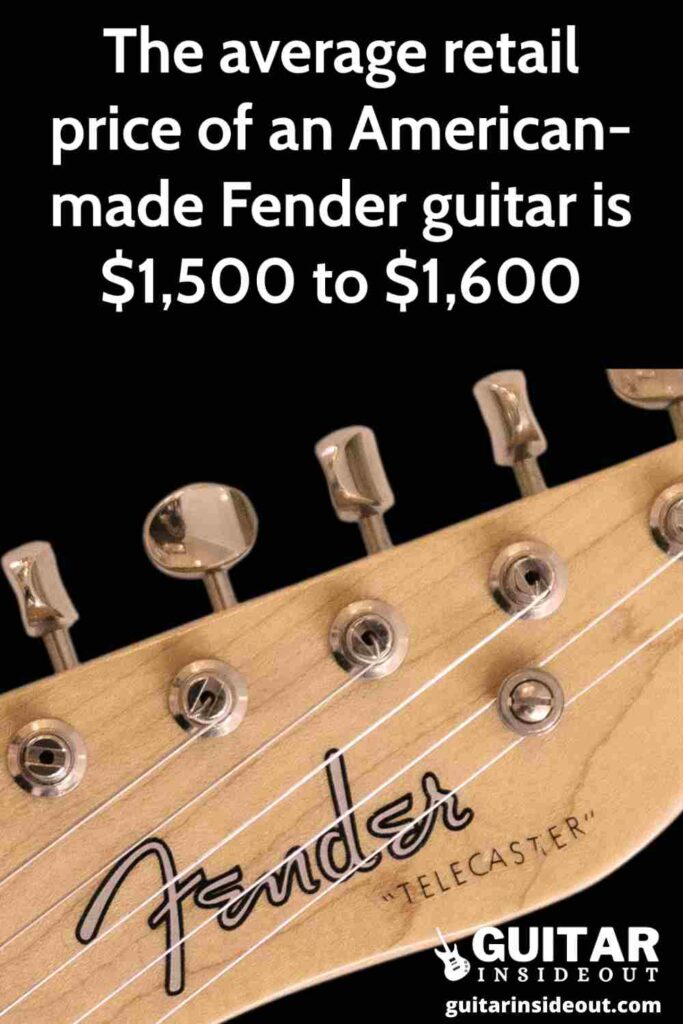 average fender guitar retail price is between $1500 and $1600