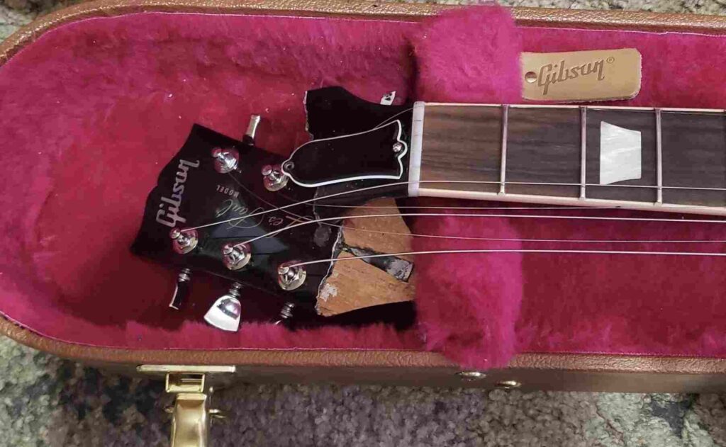 broken guitar headstock