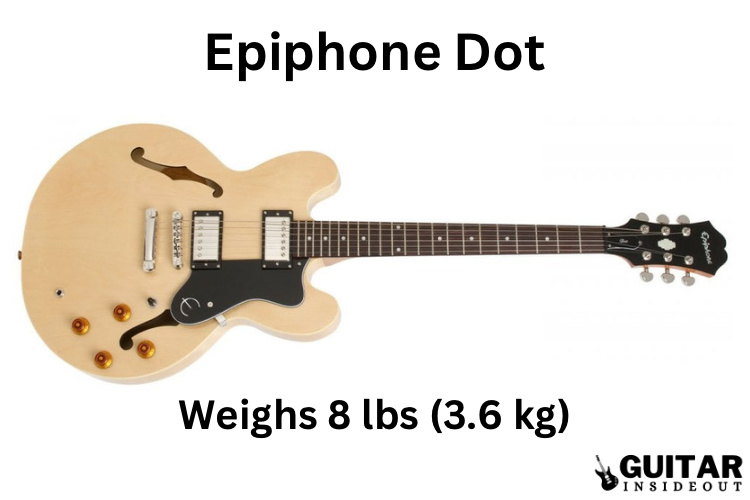 epiphone dot weight