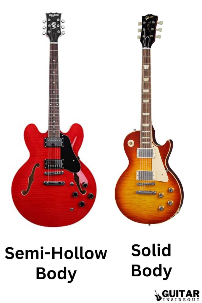 semi hollow body vs solid body weight