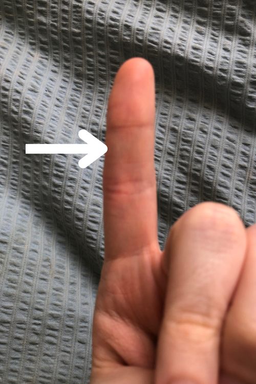 edge of finger for barre chords