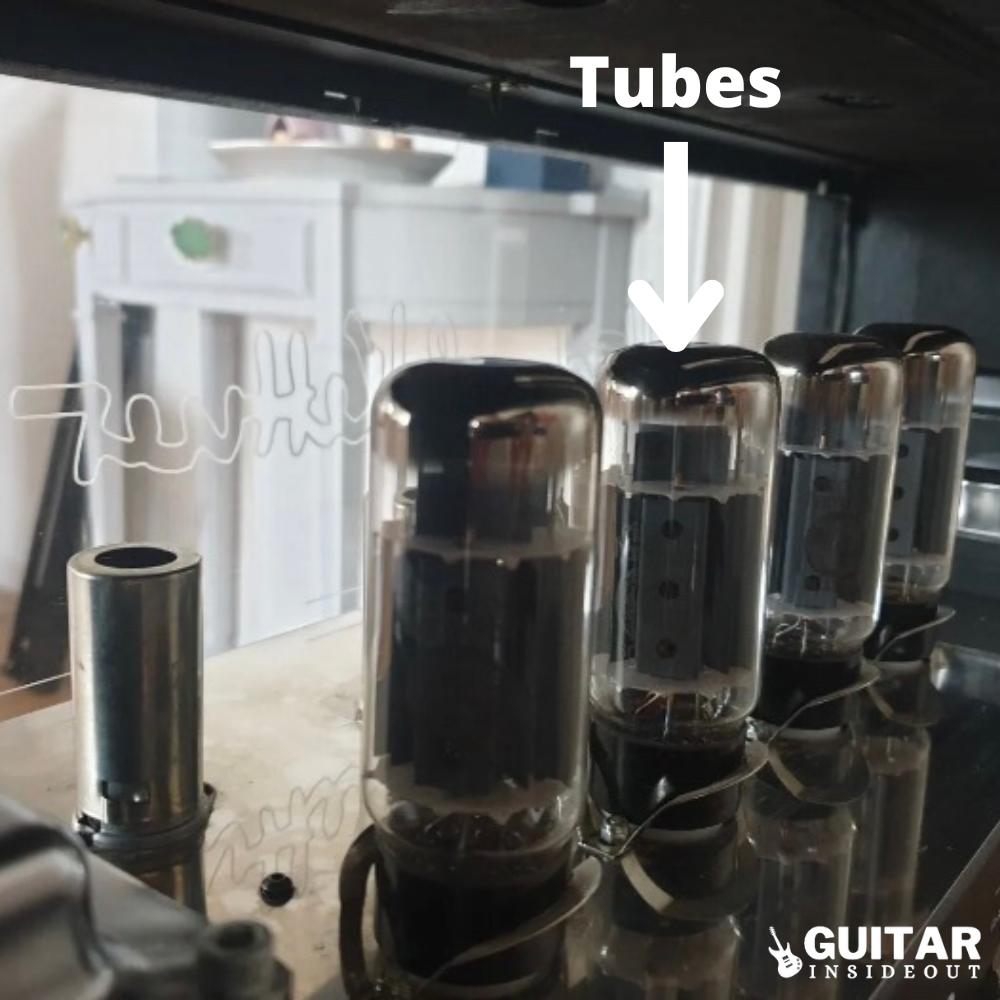 inside view of tubes in guitar amp
